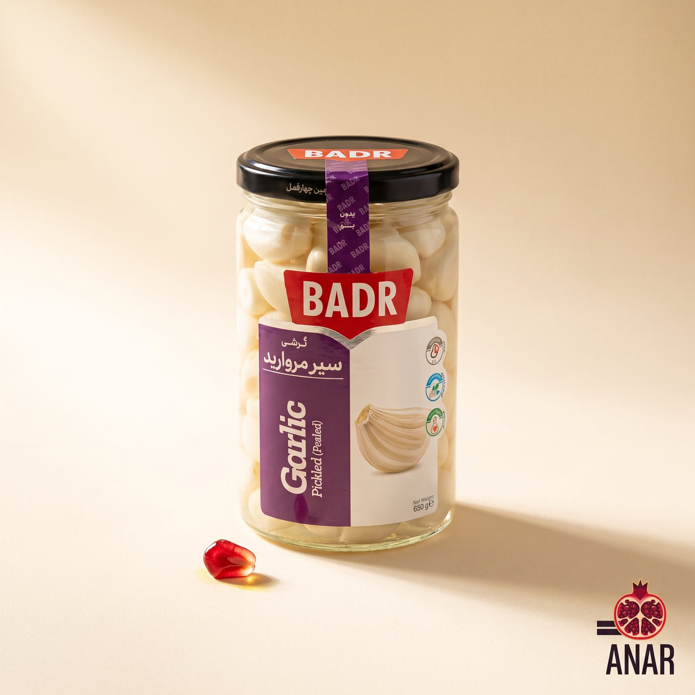 Sir Torshi Morvarid Badr | Aglio Persiano Sbucciato Sott'aceto 380g