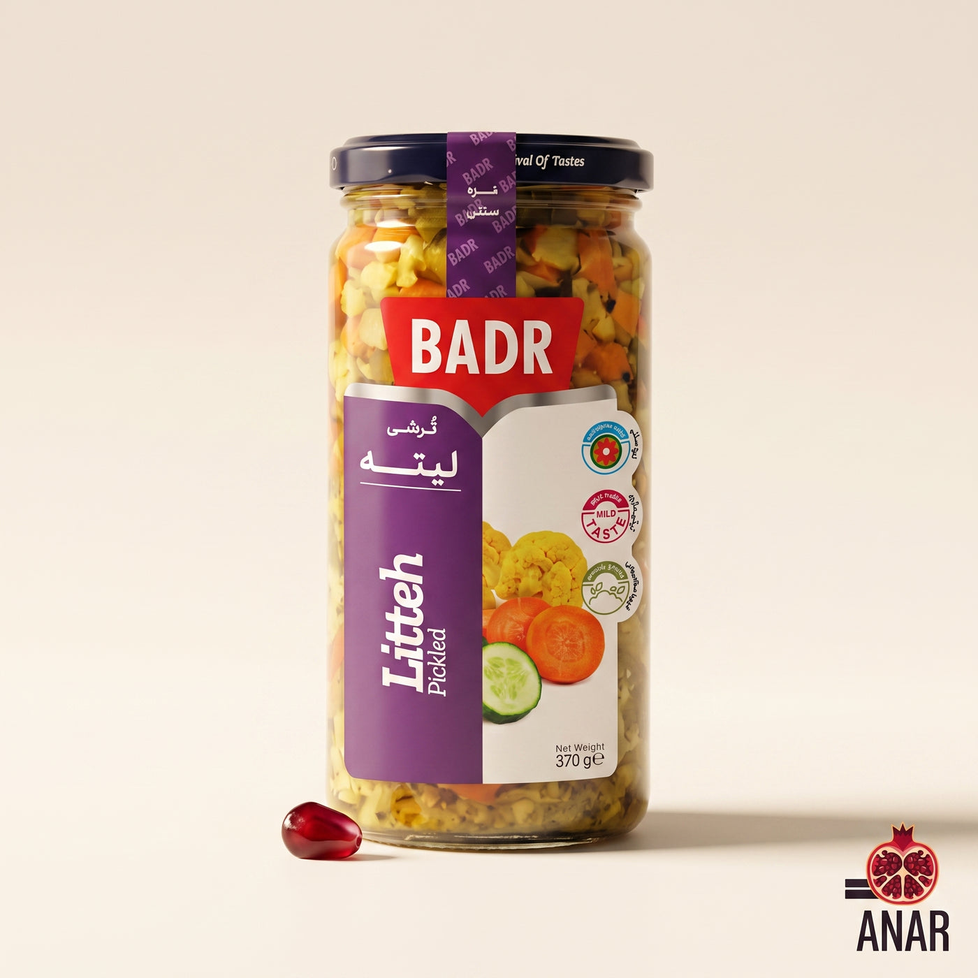 Badr Torshi Litteh 370g | Misto di Verdure Persiane Sott'aceto Tritate