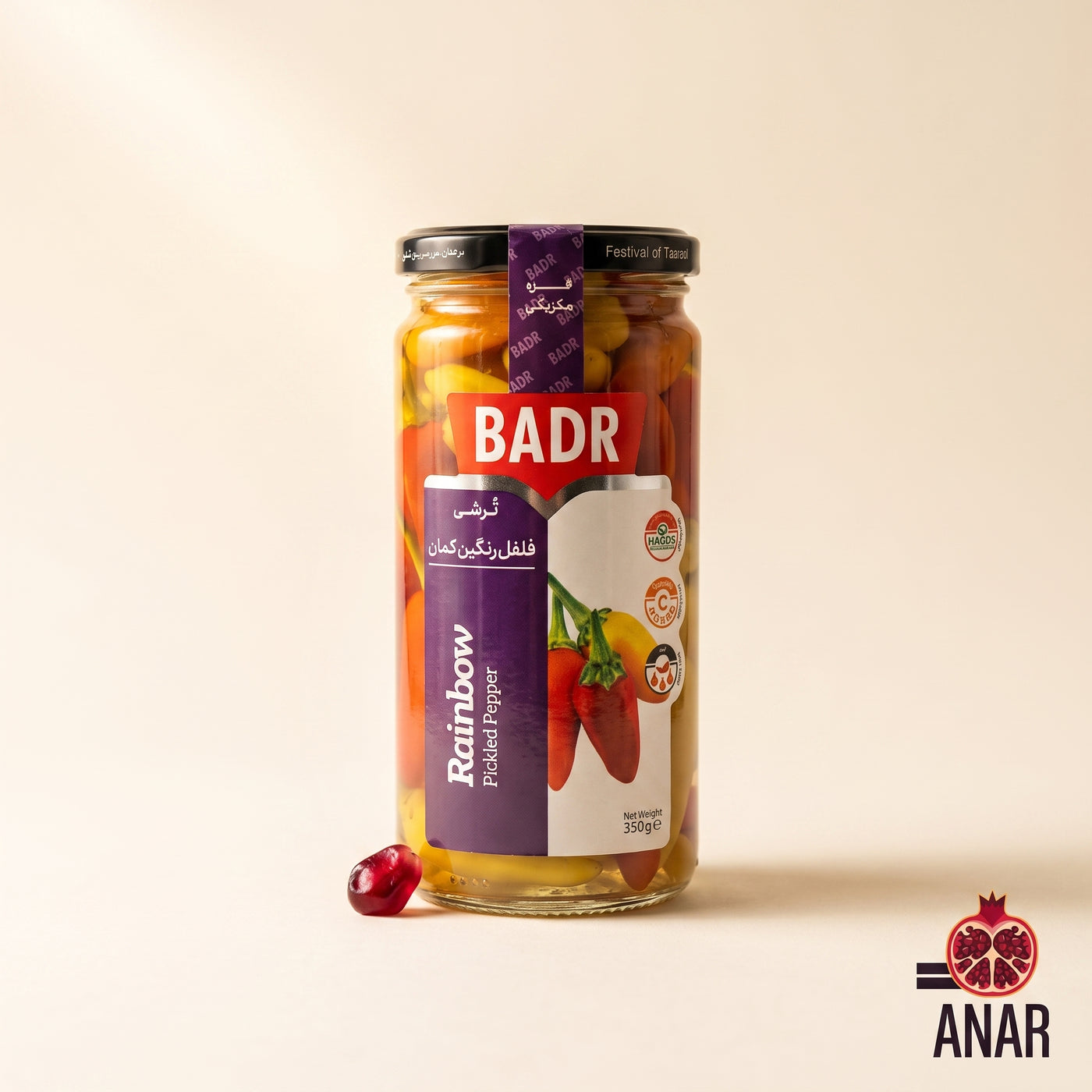 Torshi Felfel Ranginkaman Badr 350g | Peperoncini Sott'aceto