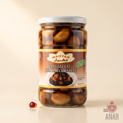 Sir Torshi Gol Mahyar 680g | Aglio Persiano Intero Invecchiato Sott'aceto