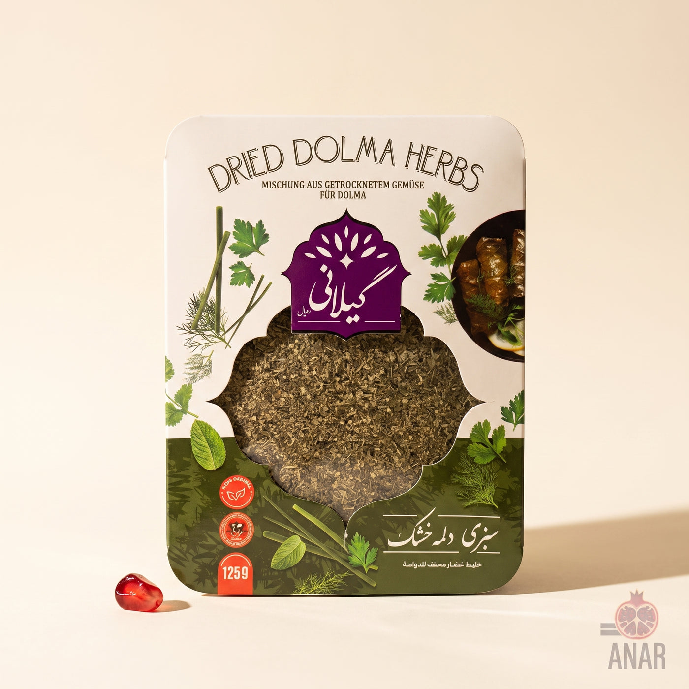 Sabzi Dolme Khoshk Gilani 125g | Miscela di Erbe Essiccate per Dolmeh