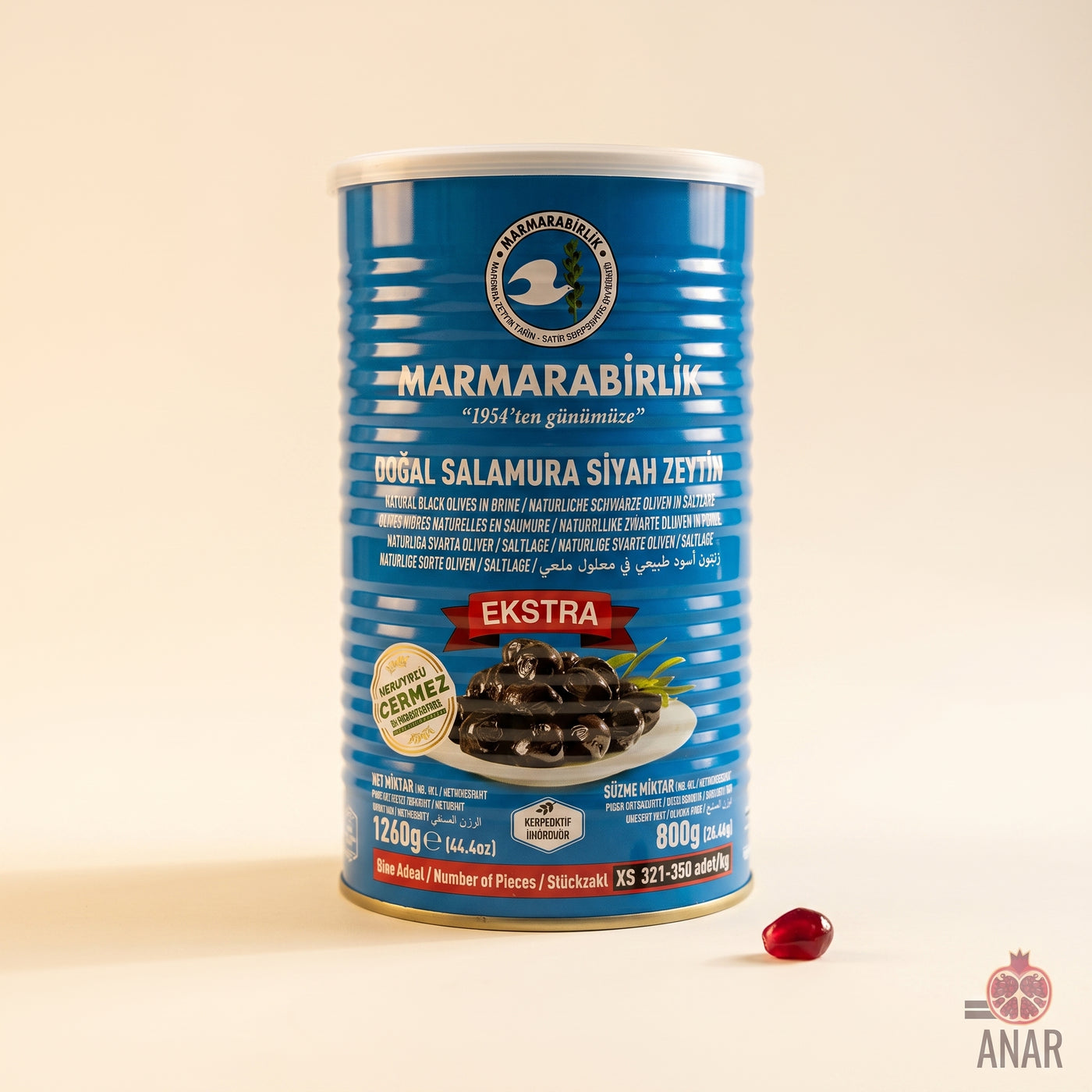 Marmarabirlik Olive Nere Naturali "Ekstra" (Calibro XS) - 800g